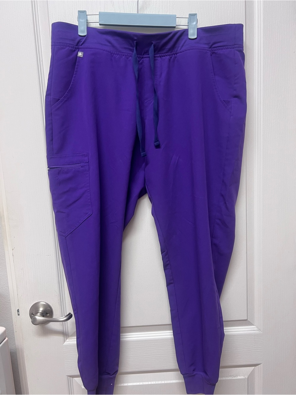 Figs Women’s Deep Purple Cargo Joggers with Drawstring